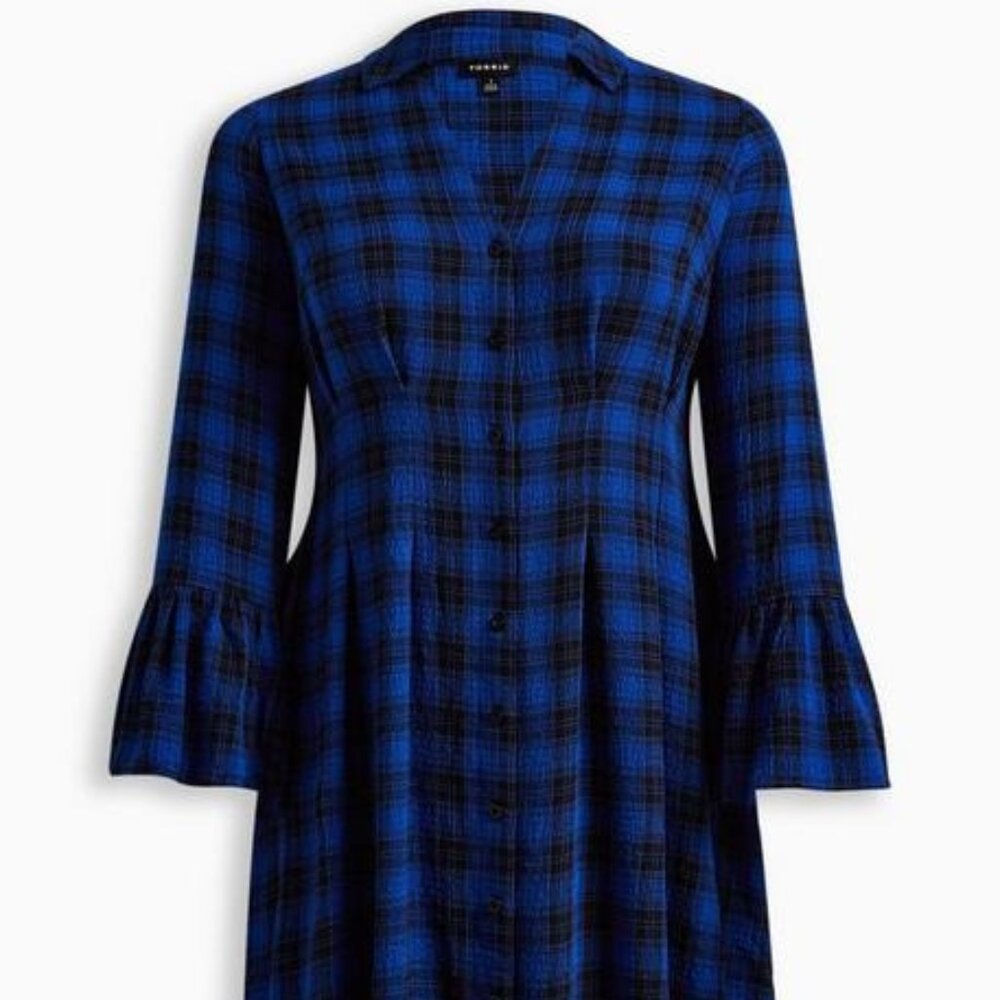 Torrid Mini Gauze Bell Sleeve Shirtdress (NWOT)